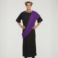 Disfraz Griego Negro y Morada / Hombre Adulto
